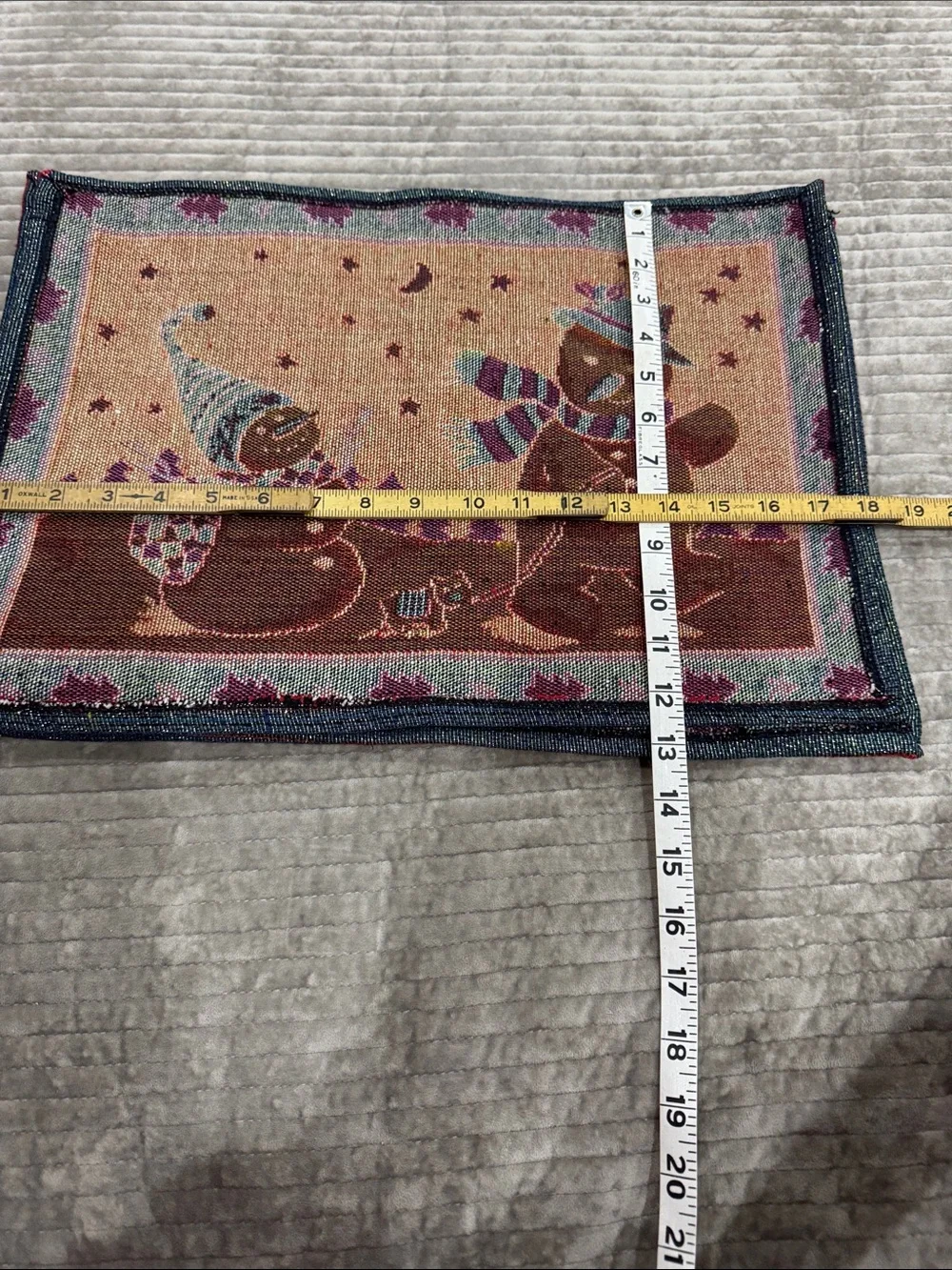Holiday Snowman Sparkle Tapestry Placemat Set of 4